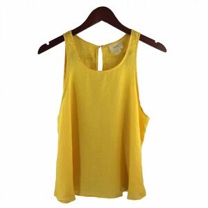 Anthropologie Maeve 100% Linen Swing Tank Top | Golden Marigold Yellow | Small